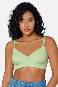 Intimacy Non-Padded Non-Wired High Coverage T-Shirt Bra - Lily Green — thumbnail 1